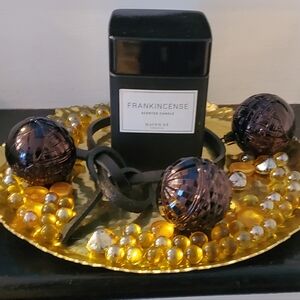 Holiday Tablescape with Frankincense Scented Candle